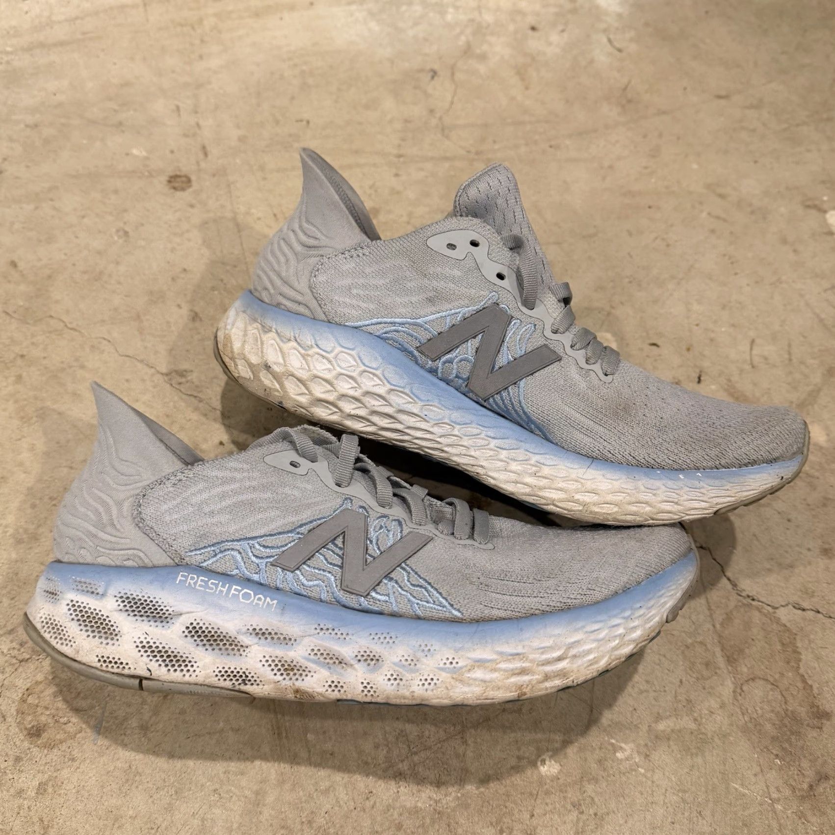 New Balance New Balance Fresh Foam 1080v10 Womens 8.5 Running Sneakers Gray Blue *DISTRESS* Size US 7 / IT 37 - 2 Thumbnail