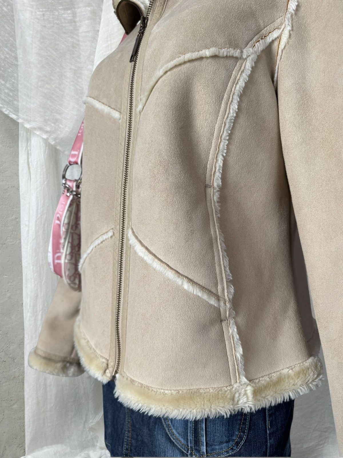 River Island River Island Y2K Faux Fur Sheepskin/Shearling Style Jacket Size L / US 10 / IT 46 - 7 Thumbnail