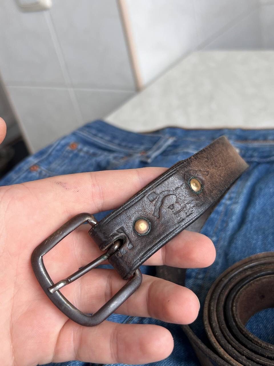 Harley Davidson Harley Davidson Belt 80s 90s Vintage Moto Black Leather Belt Size ONE SIZE - 2 Thumbnail