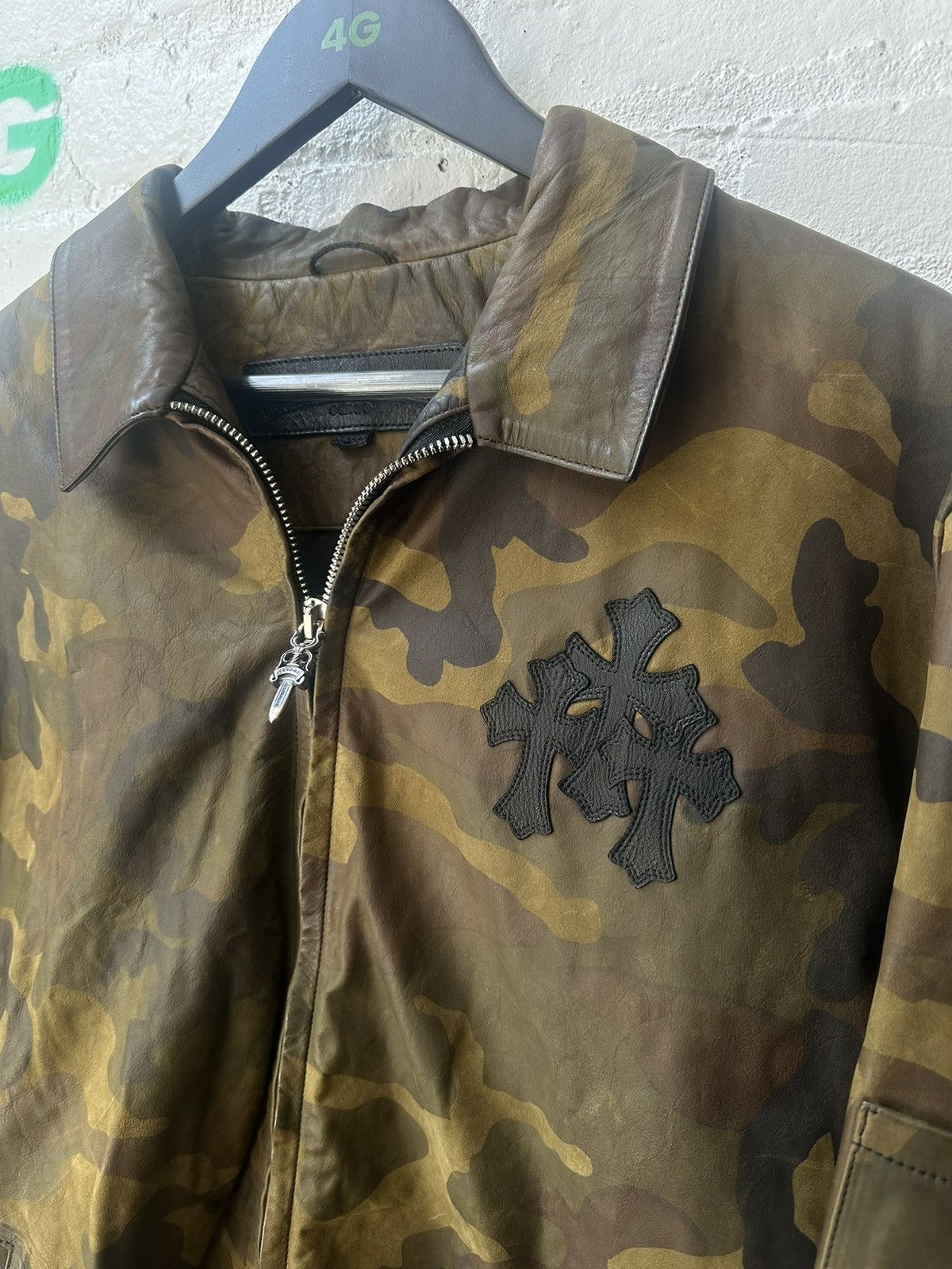 Chrome Hearts Chrome Hearts XXL 2XL CAMO CROSS PATCH LEATHER JACKET Size US XXL / EU 58 / 5 - 4 Thumbnail