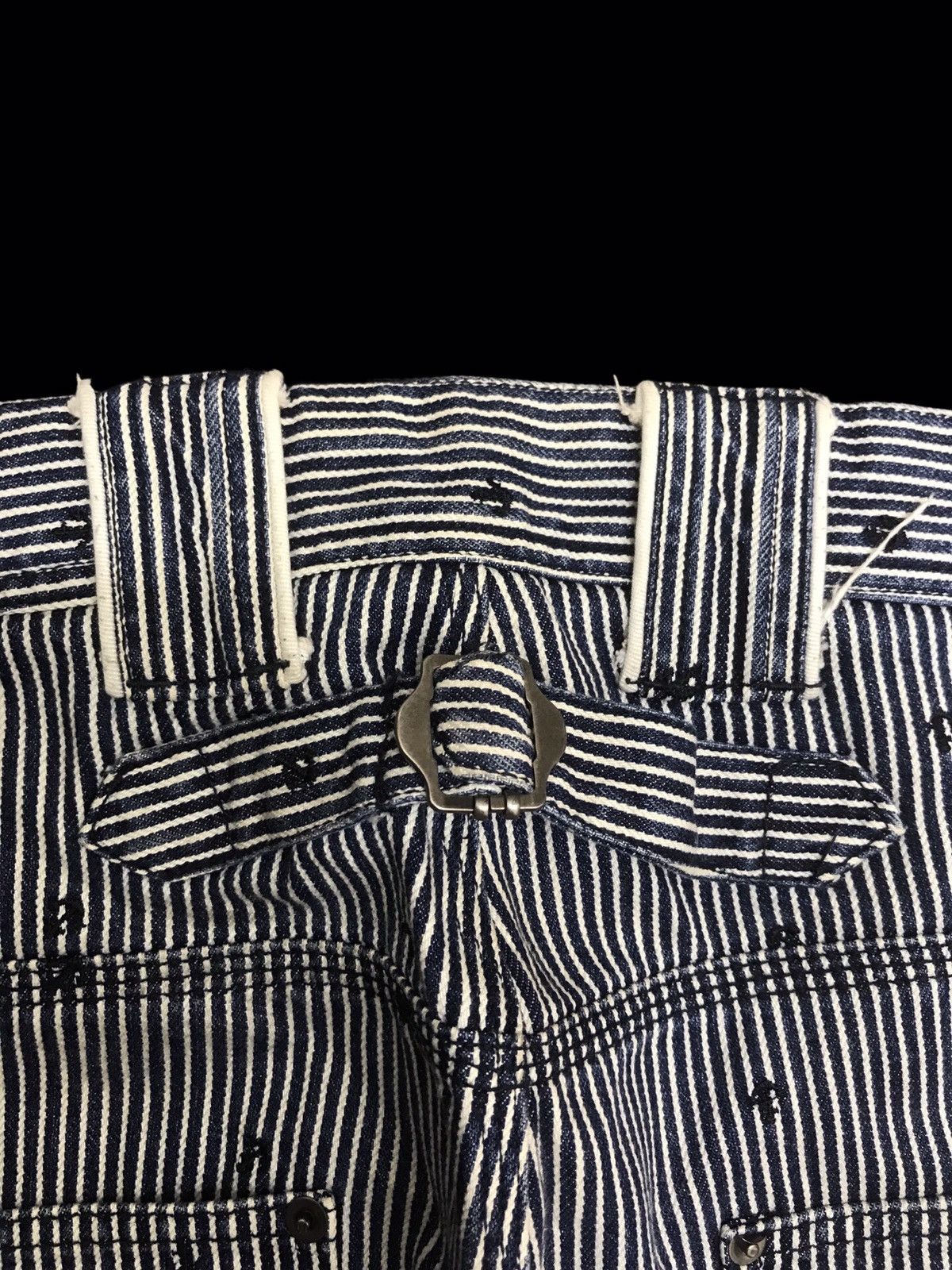 Japanese Brand BROWNY Anchor Embroidery Hickory Stripe Carpenter Pant F119 Size US 34 / EU 50 - 11 Thumbnail