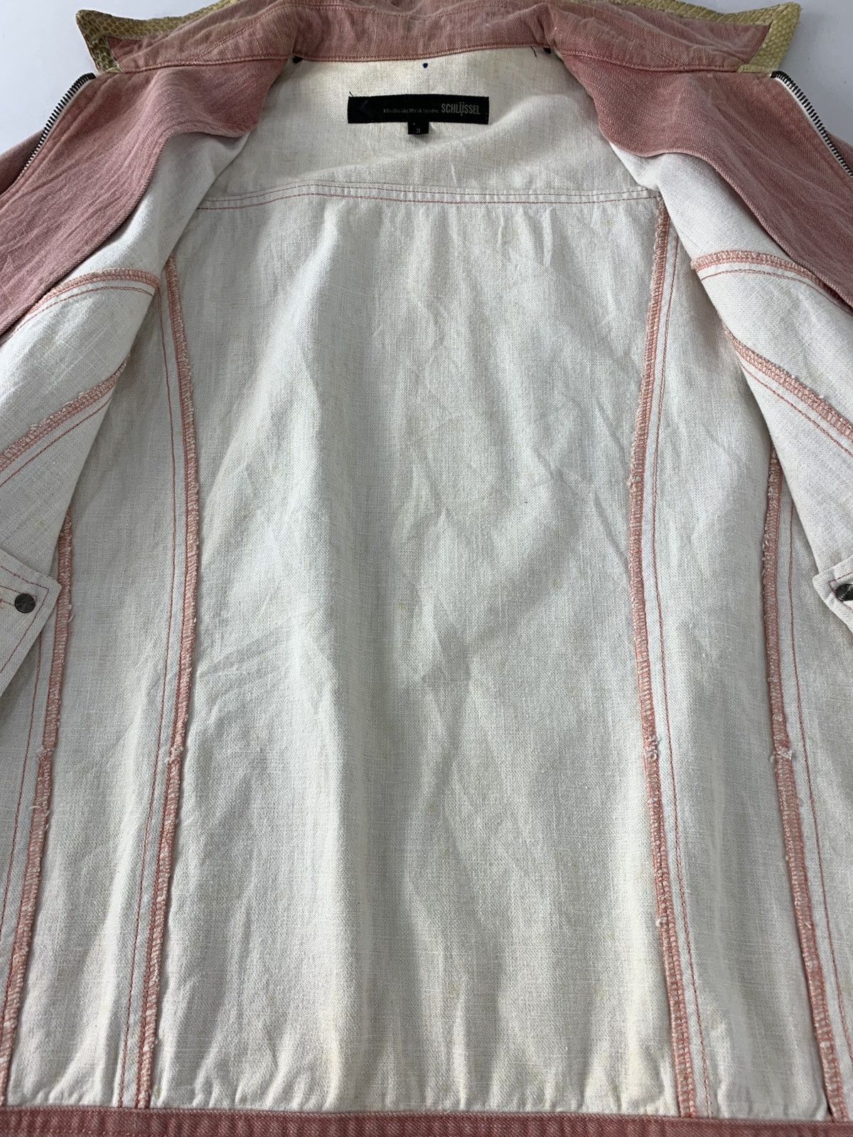 Schlussel Schlussel Kleider Pink Denim Jacket Gold Toned Laced Size US M / EU 48-50 / 2 - 6 Thumbnail