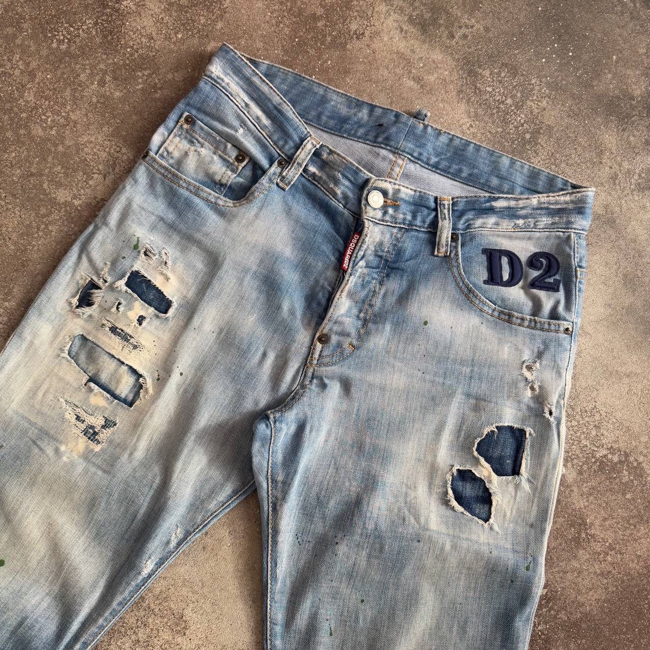 Dsquared2 × Vintage Dsquared2 Amazing Distressed Jeans Size 32" / US 10 / IT 46 - 3 Thumbnail