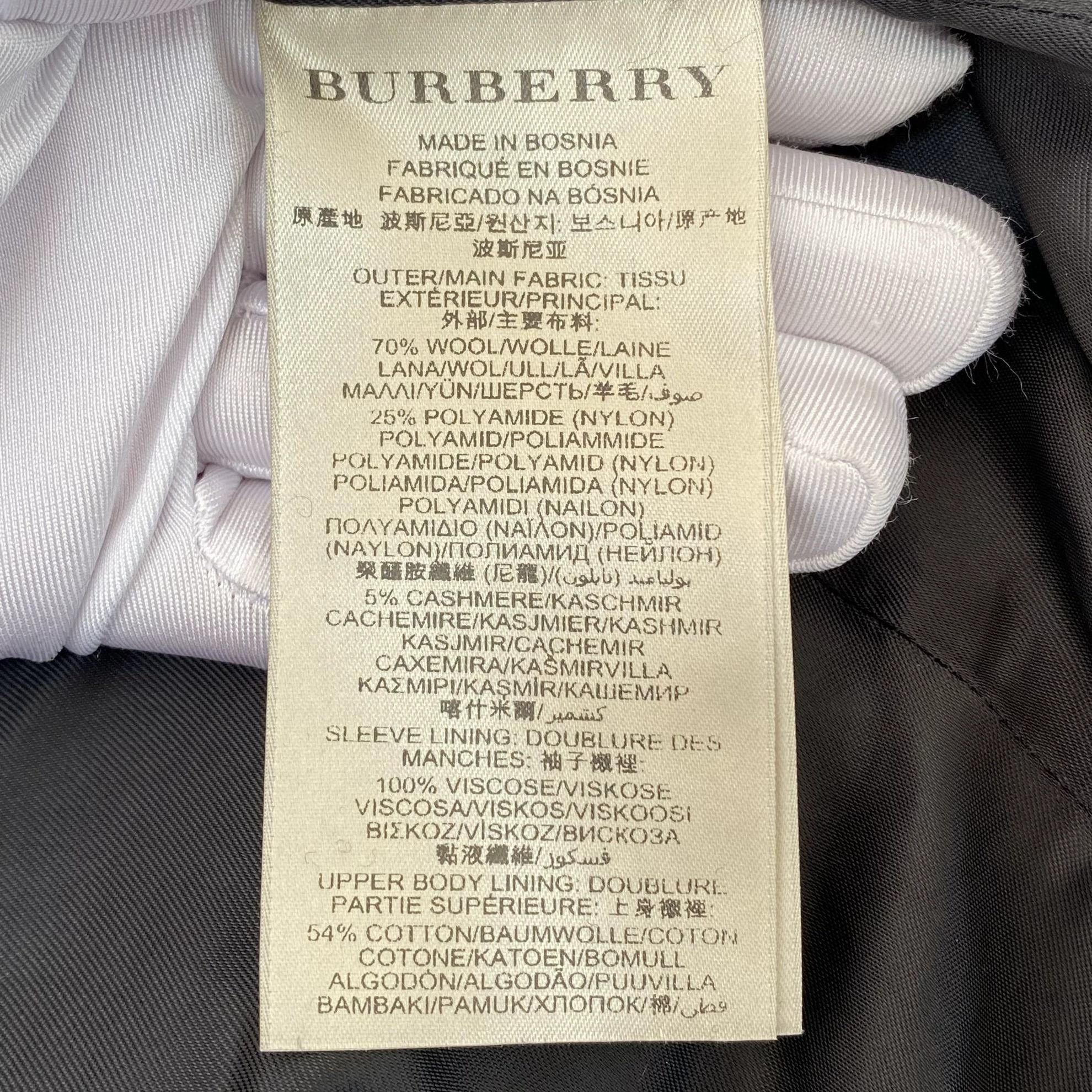 Burberry Burberry Black Wool Coat UK 4 Size XS / US 0-2 / IT 36-38 - 8 Thumbnail