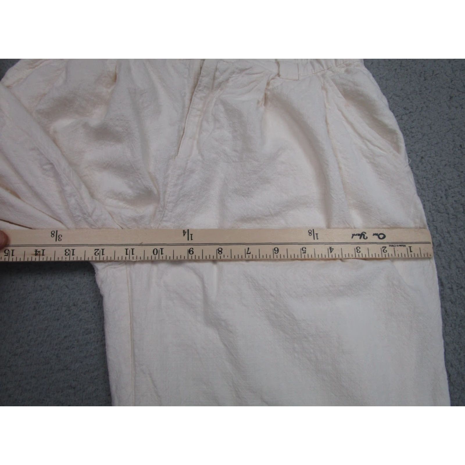 Urban Outfitters VINTAGE Urban Outfitters Pants Womens XS Ivory Cream Linen Coastal Beach Clean Resort Size 26" / US 2 / IT 38 - 6 Thumbnail