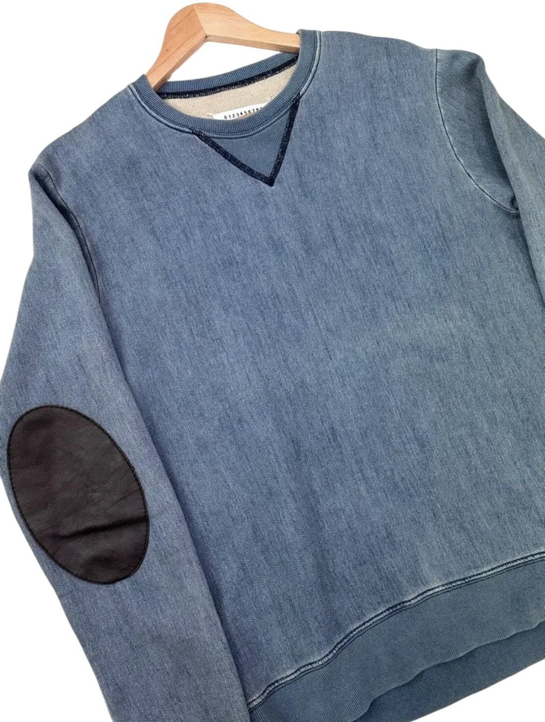 Maison Margiela Maison Margiela Washed Denim Elbow Patch Sweatshirt Size US M / EU 48-50 / 2 - 3 Thumbnail