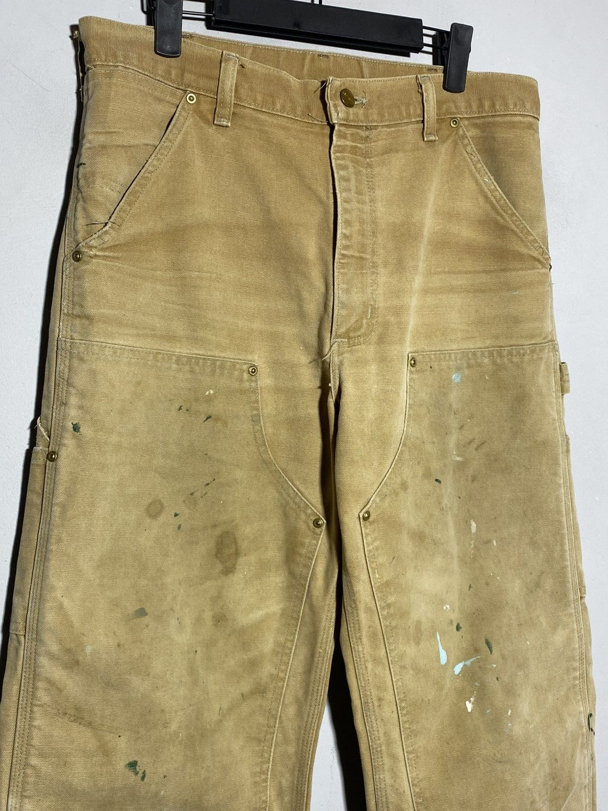 Carhartt Carhartt Vintage Double Knee Canvas Work Pants 33x34 Beige Size US 34 / EU 50 - 3 Thumbnail