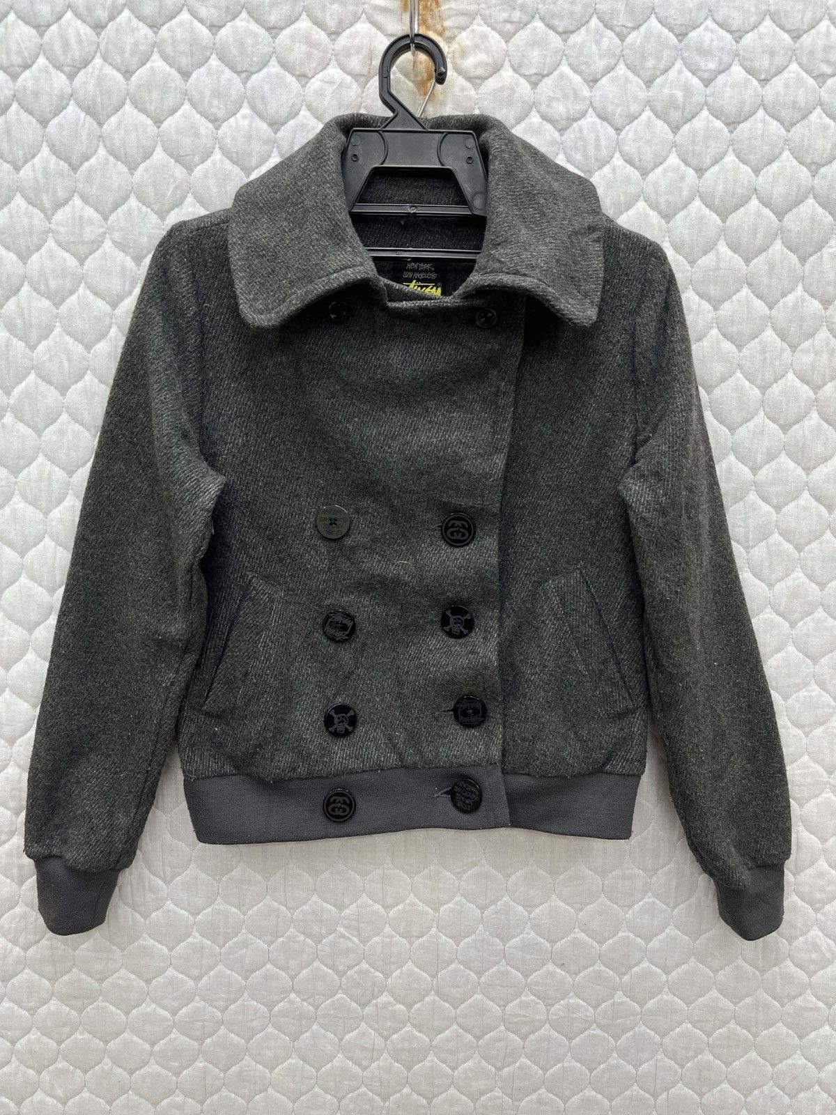image of Archival Clothing x Stussy Steals Stussy Hype Jacket in Grey, Women's (Size Small)