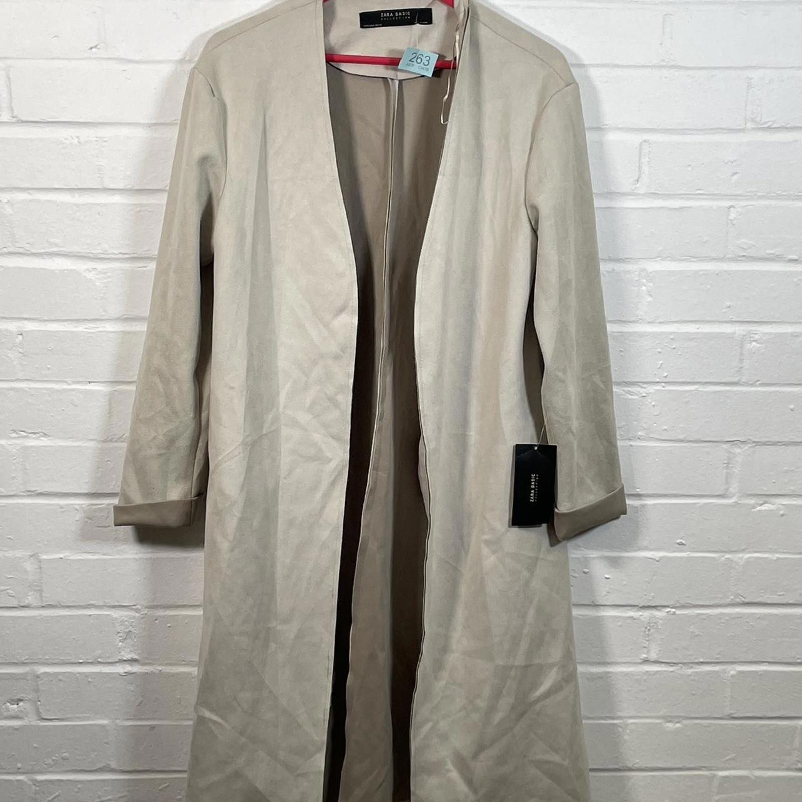 Zara Zara Women's Tan and Cream Coat Size S / US 4 / IT 40 - 1 Thumbnail