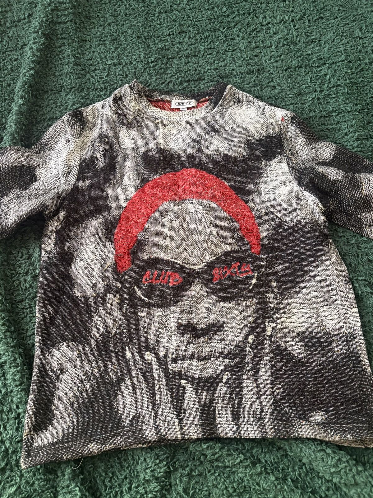 Vintage Dennis Rodman knitted sweater Size US XL / EU 56 / 4 - 1 Thumbnail