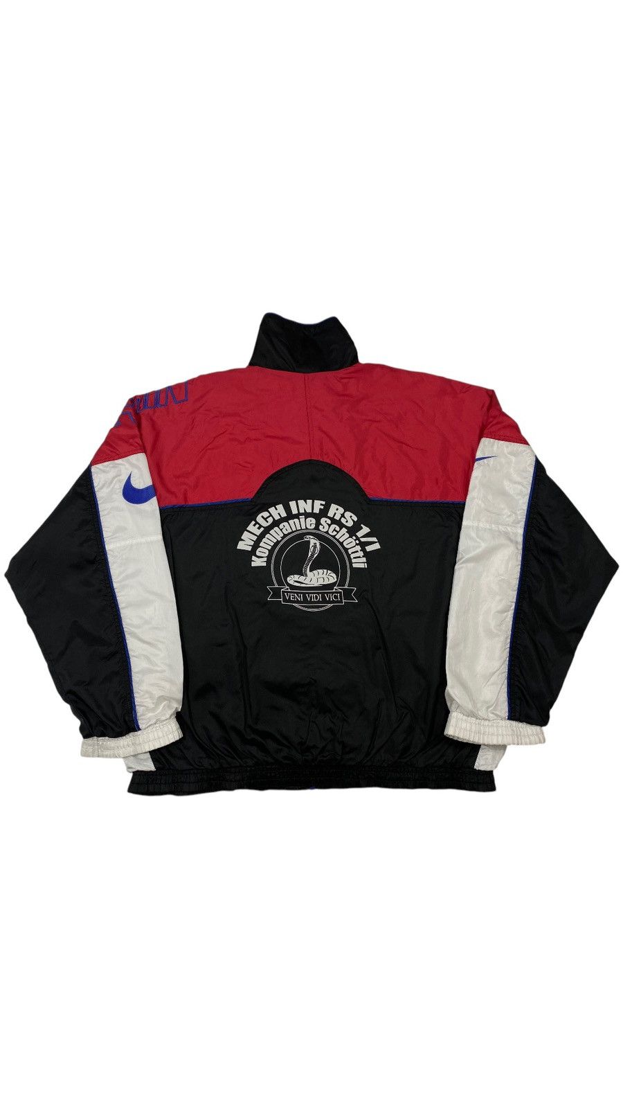 Nike LASTDROP🔥 Vintage 90s Nike Veni Vidi Vici Cobra Nylon Jacket Size US XL / EU 56 / 4 - 3 Thumbnail