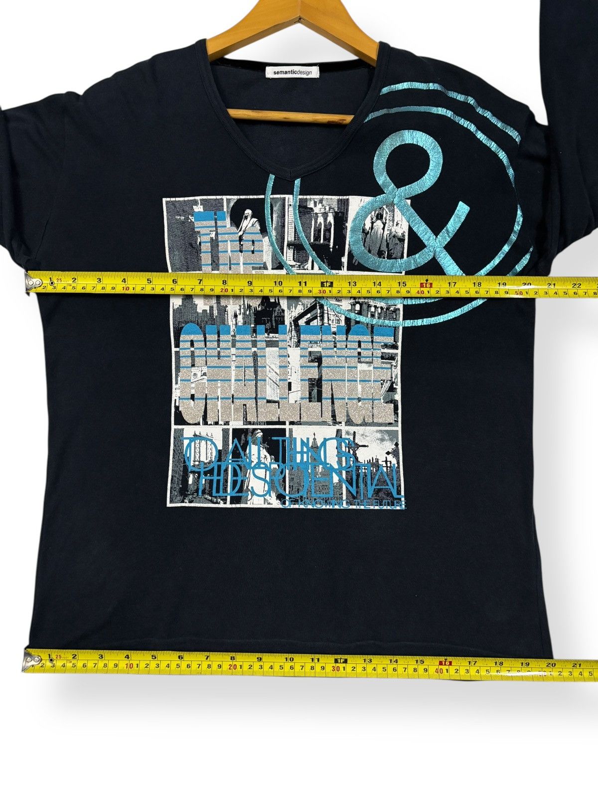 semanticdesign Semantic Design Graphic Printed V-neck Long Sleeve T-shirt Size US M / EU 48-50 / 2 - 13 Thumbnail