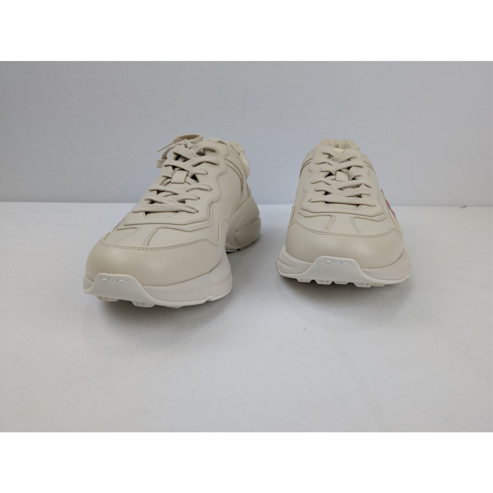 Gucci o1rshd1 Gucci logo print Rhyton leather sneakers in ivory Size US 10.5 / EU 43-44 - 6 Thumbnail