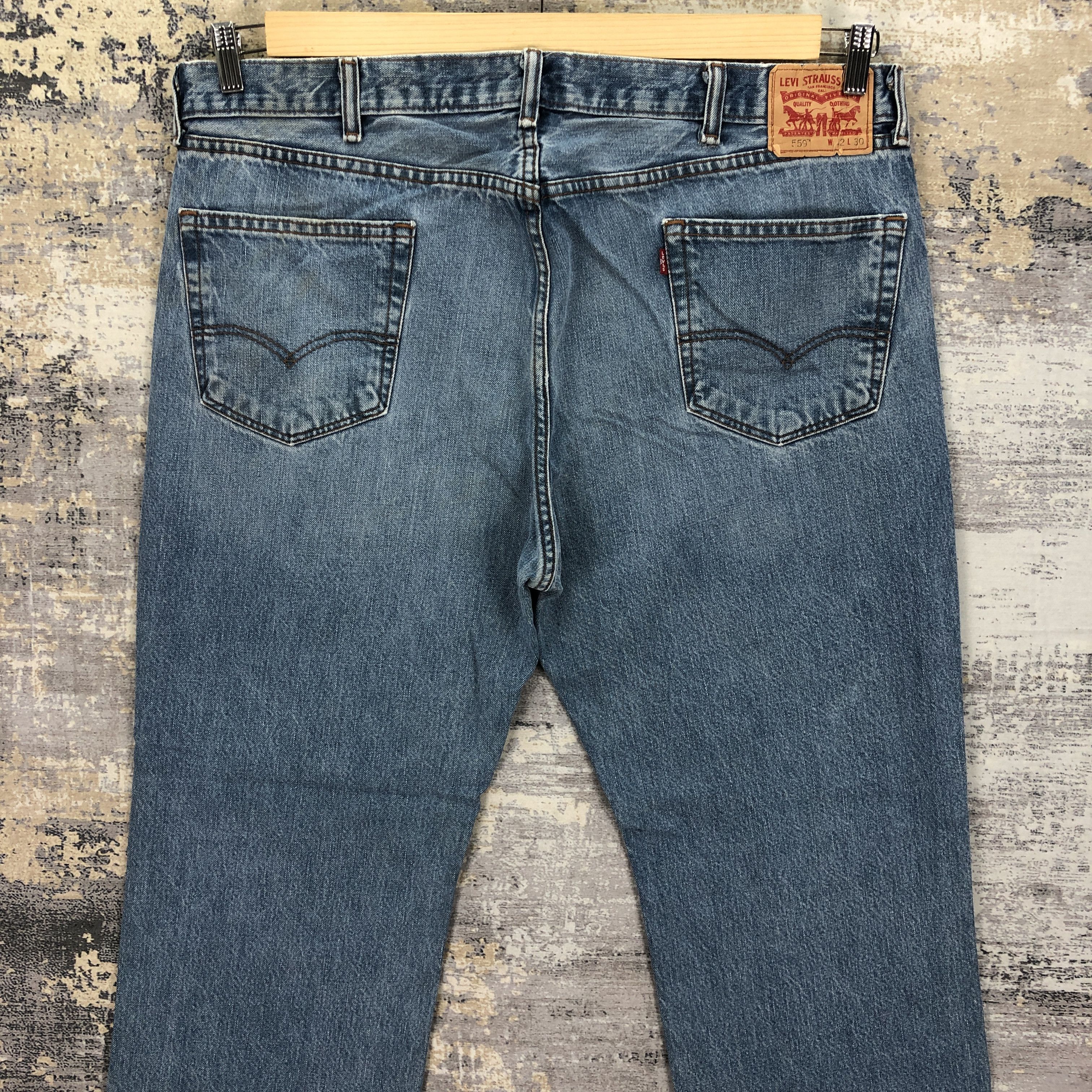 Levi's Vintage Y2K Levis Baggy Loose Jeans Levi's 559 Faded Denim Size US 42 / EU 58 - 4 Thumbnail