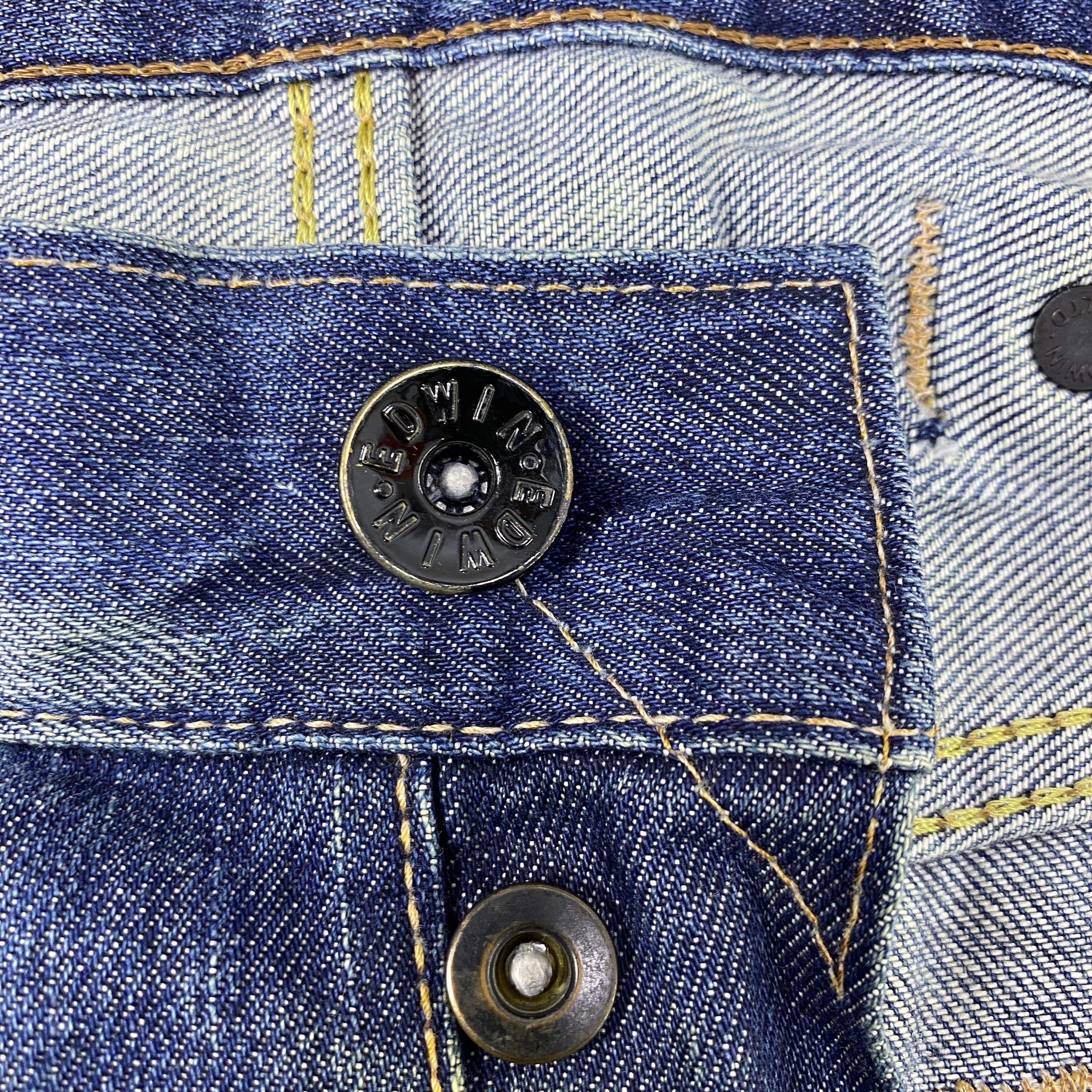 Edwin × Japanese Brand × Jean Edwin Sen denim selvedge jeans sk505t Denim-J1183 Size US 34 / EU 50 - 8 Thumbnail