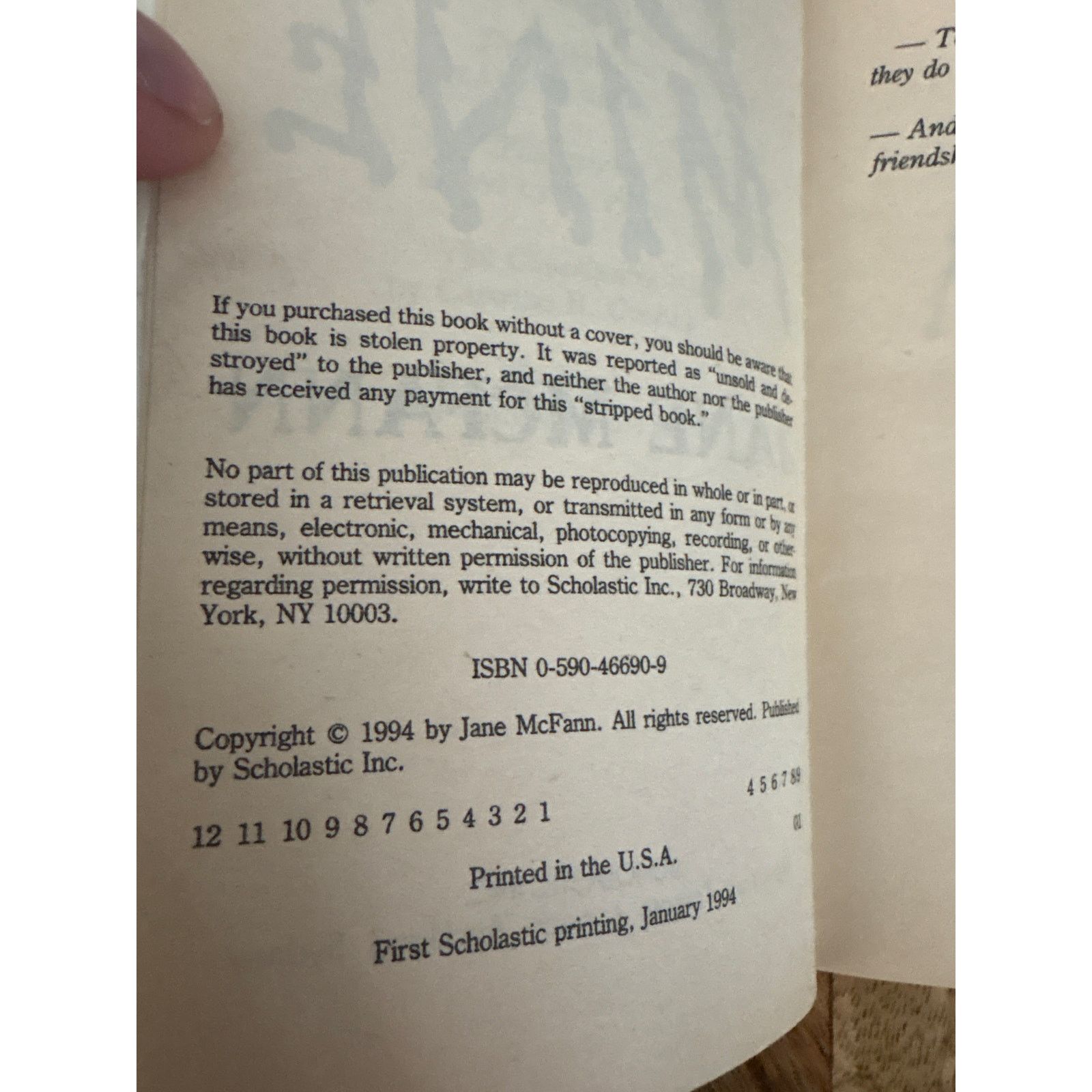 Other Jane McFann “be mine” book young adult horror first print Size ONE SIZE - 3 Thumbnail