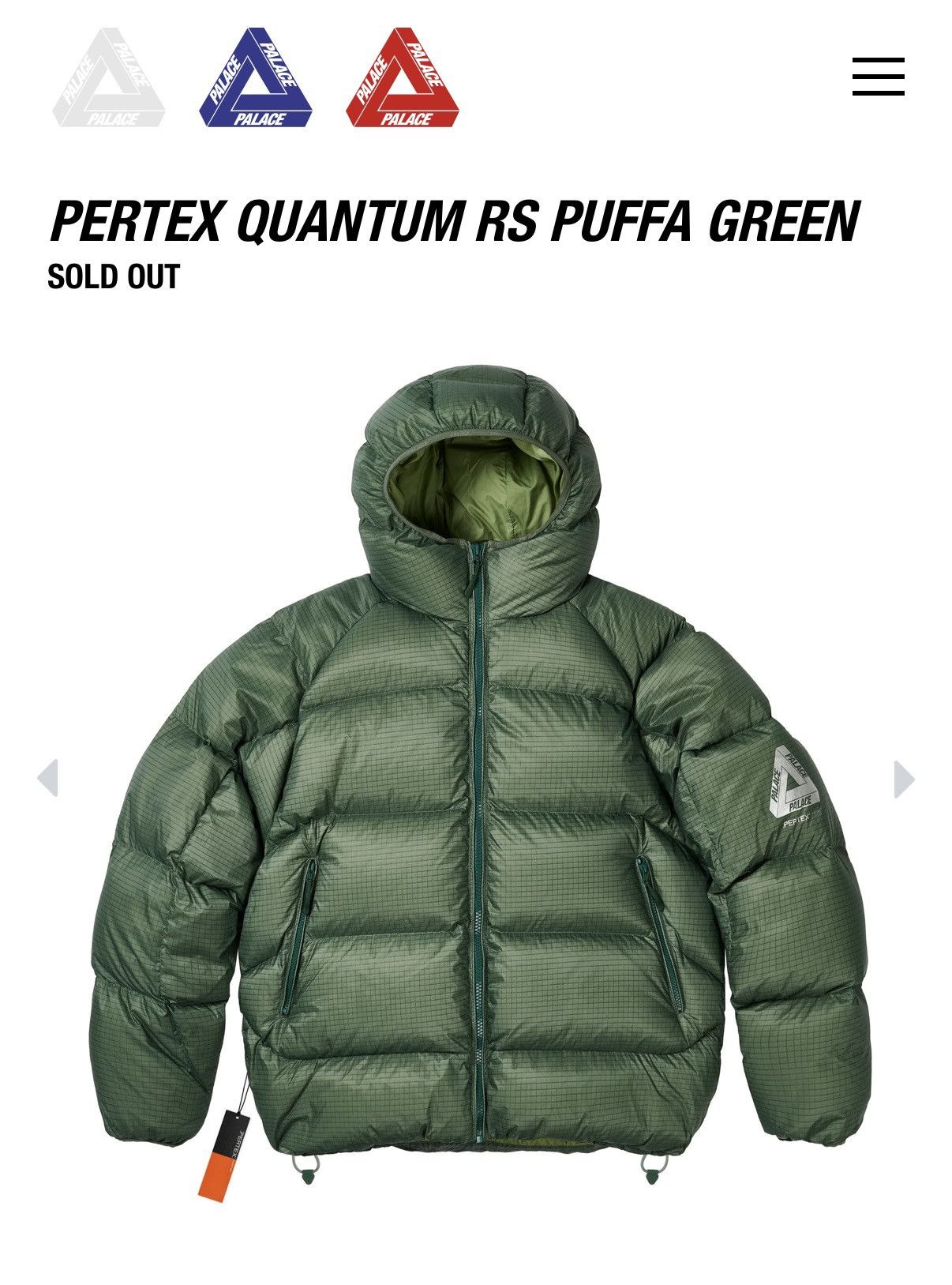 Palace Palace Pertex Balaclava Puffa Green Size US M / EU 48-50 / 2 - 7 Thumbnail