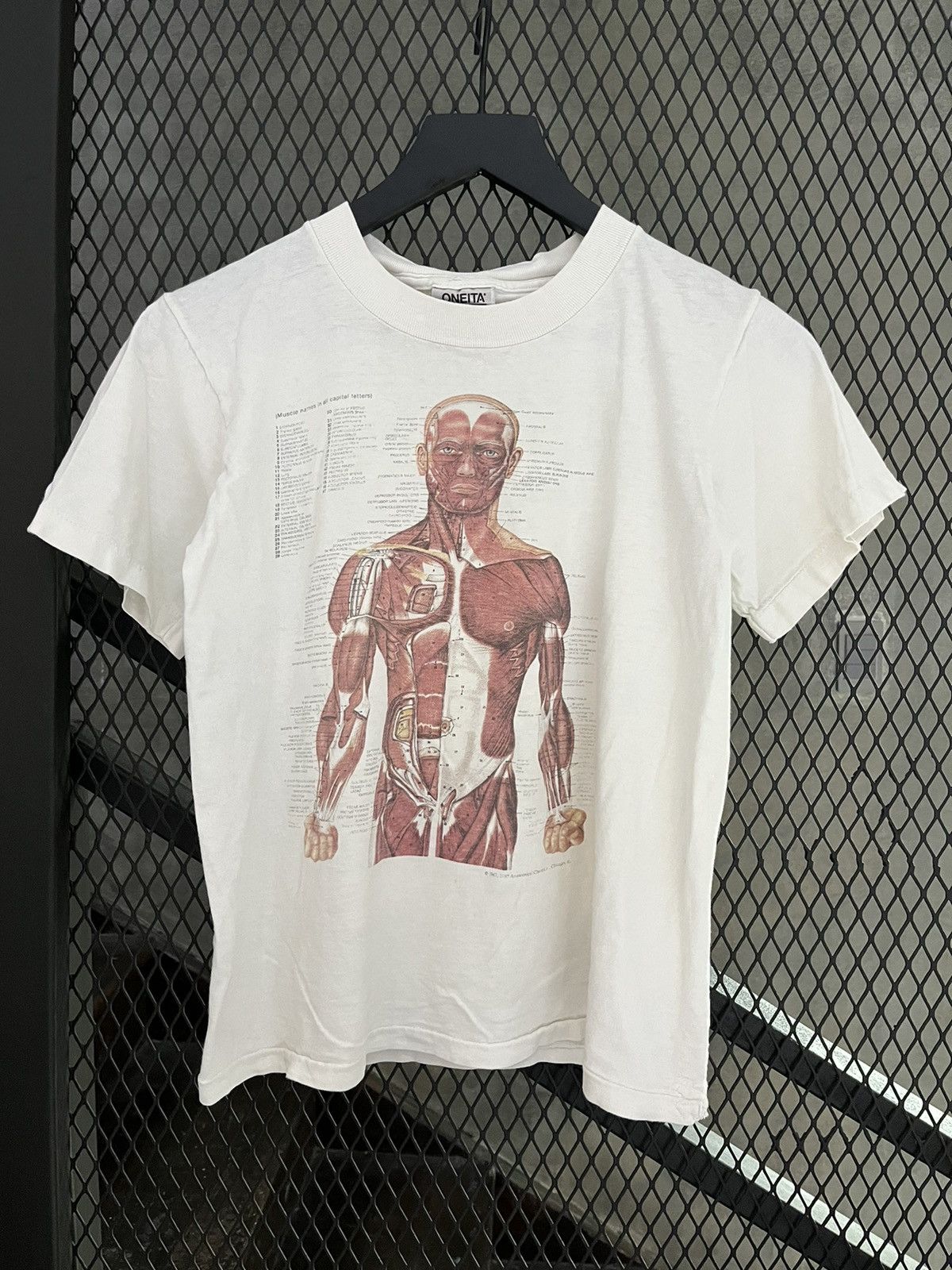 image of Vintage 1997 Anatomy As Seen On Kurt Cobain Nirvana in White, Men's (Size Small)