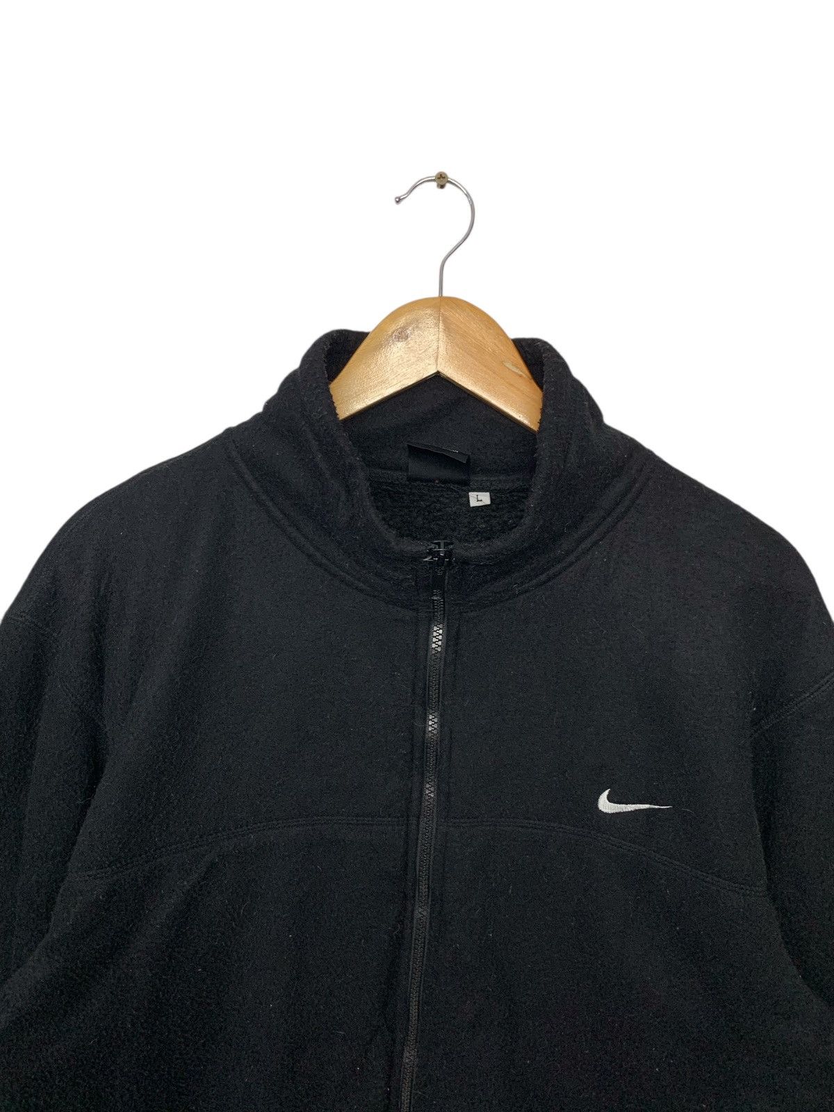 Nike × Vintage Rare Vintage 90's Nike Small Logo Fleece Zipper Down Size US L / EU 52-54 / 3 - 3 Thumbnail