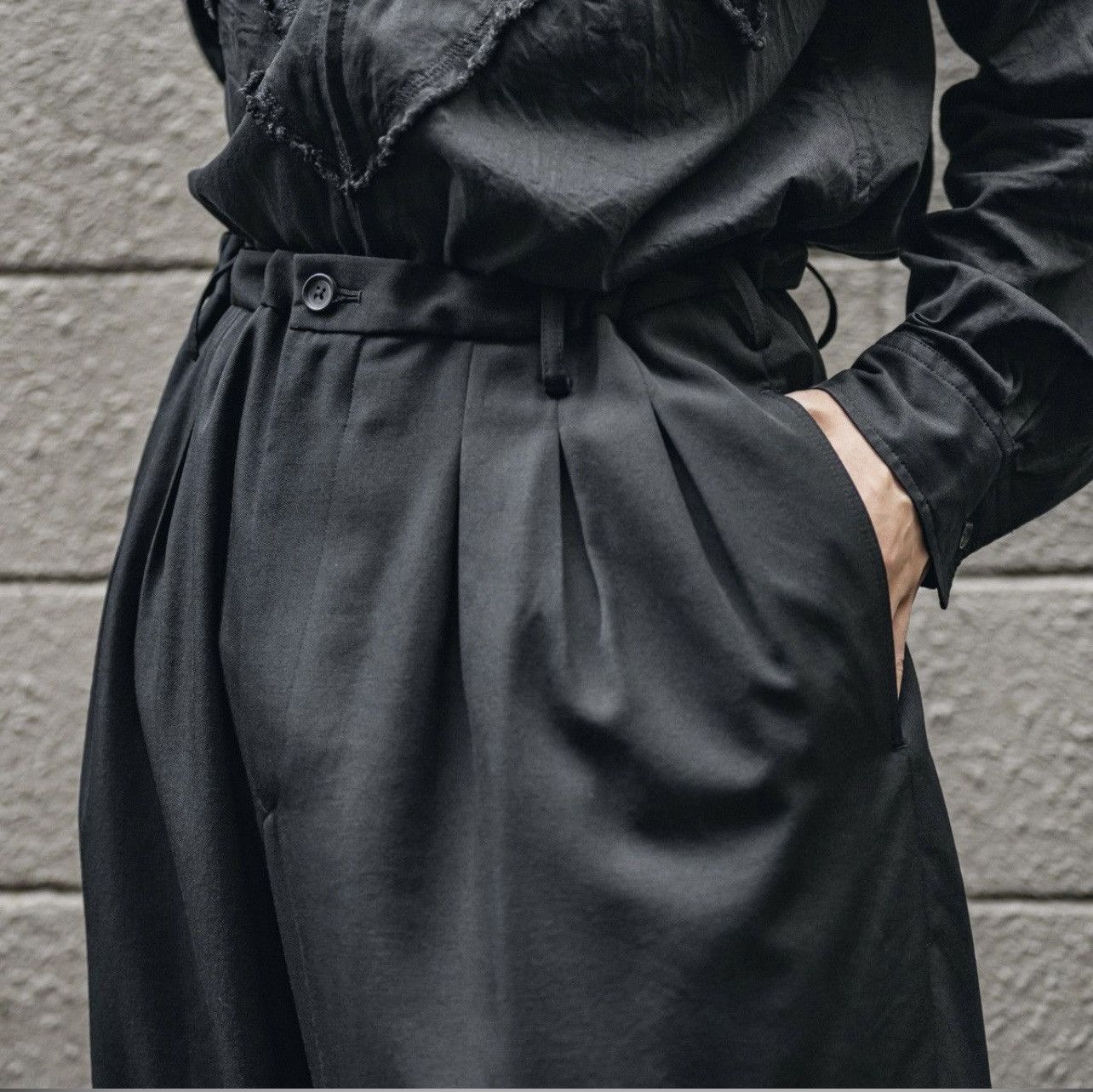 Yohji Yamamoto Yohji Yamamoto Pour Homme 12 Tuck Thick Wide Trousers Size US 34 / EU 50 - 5 Thumbnail