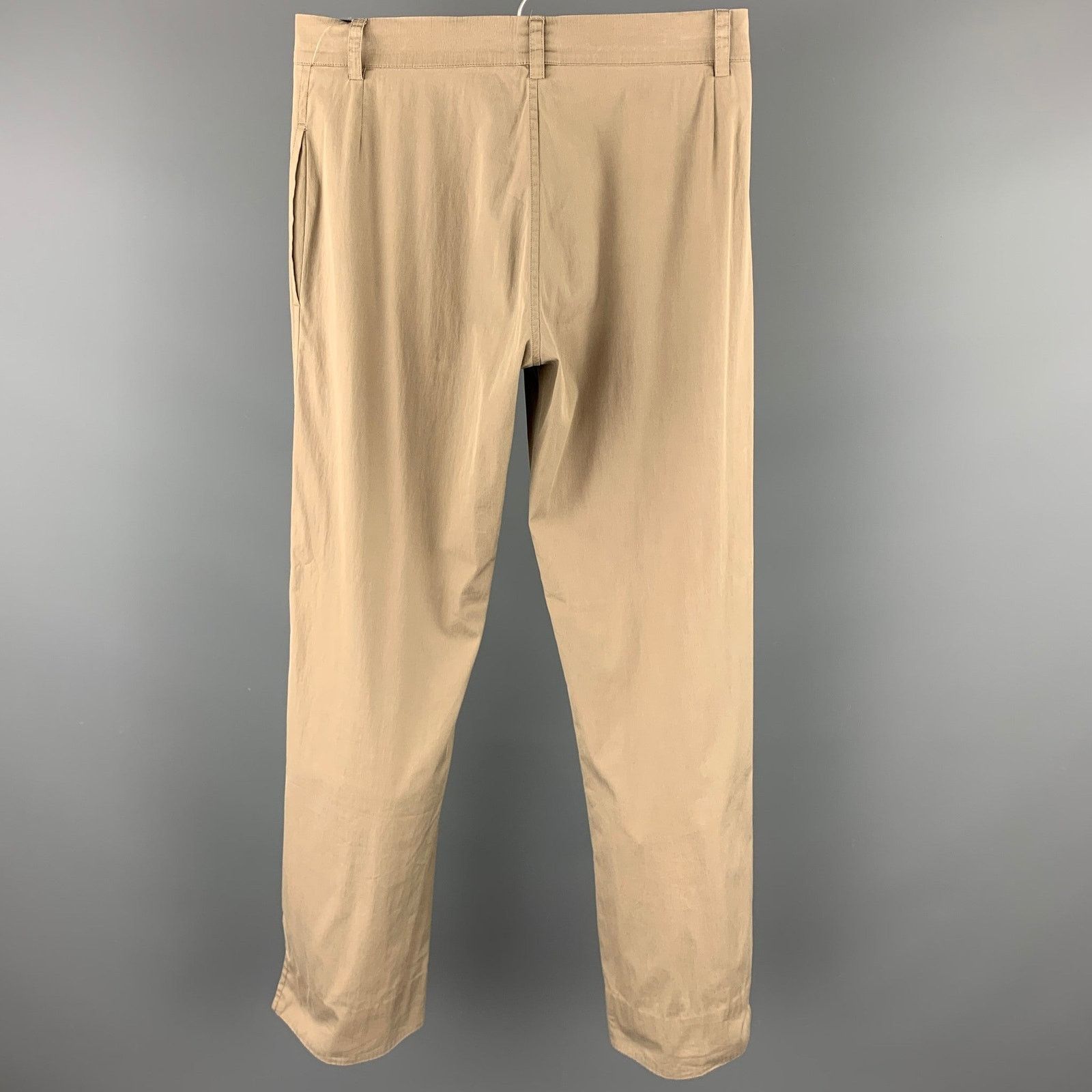 Jil Sander JIL SANDER Size 2 Taupe Cotton Blend Straight Dress Pants Size 26" / US 2 / IT 38 - 2 Thumbnail