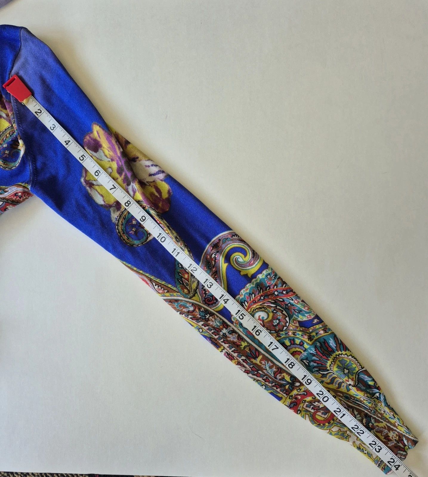 Etro Cardigan Blue Paisley Silk Ruched Long Sleeve Colorful Gift Size S / US 4 / IT 40 - 13 Thumbnail