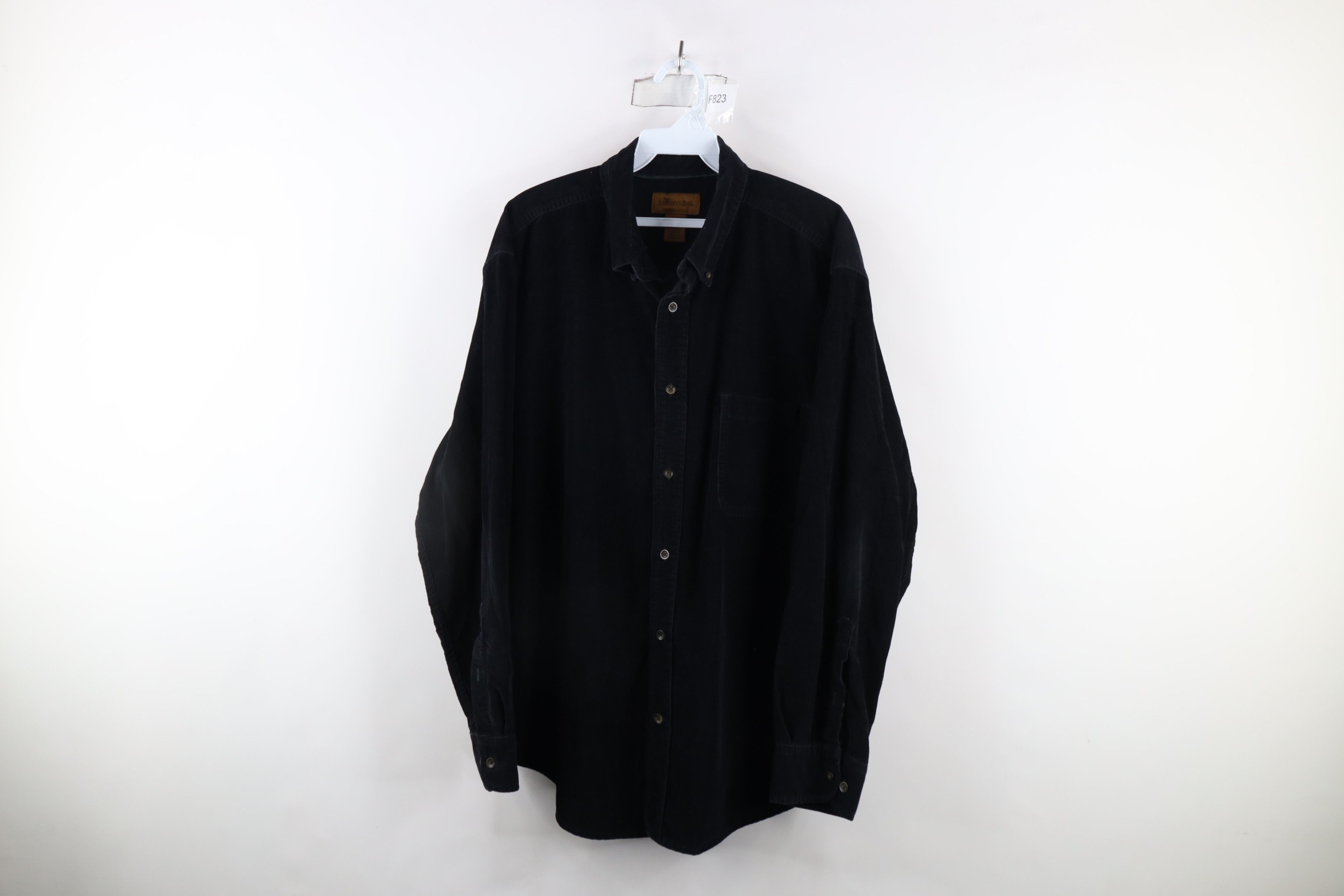 Vintage Vintage 90s Streetwear Collared Button Down Shirt Black Size US L / EU 52-54 / 3 - 1 Thumbnail