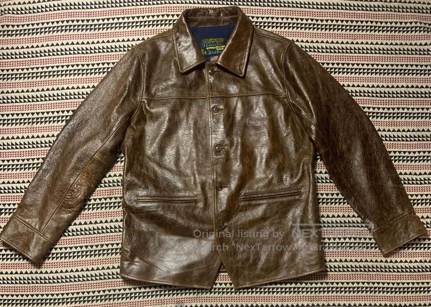 Schott brown leather jacket by Schott. Size US L / EU 52-54 / 3 - 1 Thumbnail