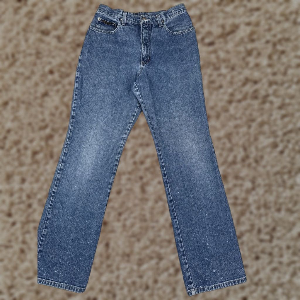 Vintage VINTAGE NY Jeans Womens Jeans Bootcut 10 Blue 27x31 Distressed 5-Pocket Pockets 90s Size 32" / US 10 / IT 46 - 1 Thumbnail