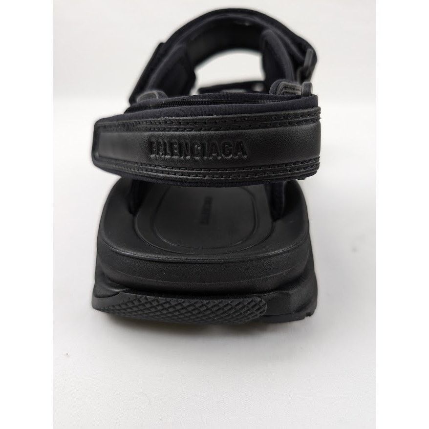 Balenciaga o1rshd1 Tourist Fake Leather Sandal in Black Size US 12 / EU 45 - 14 Thumbnail