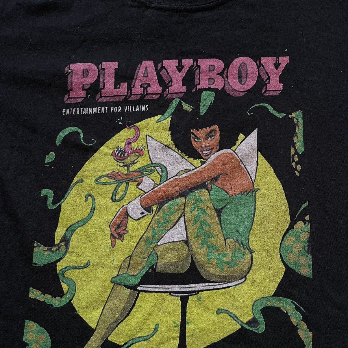 Vintage Vintage Y2K Playboy Graphic Tee Black Sun Faded Boxy Swag S Size US S / EU 44-46 / 1 - 4 Thumbnail
