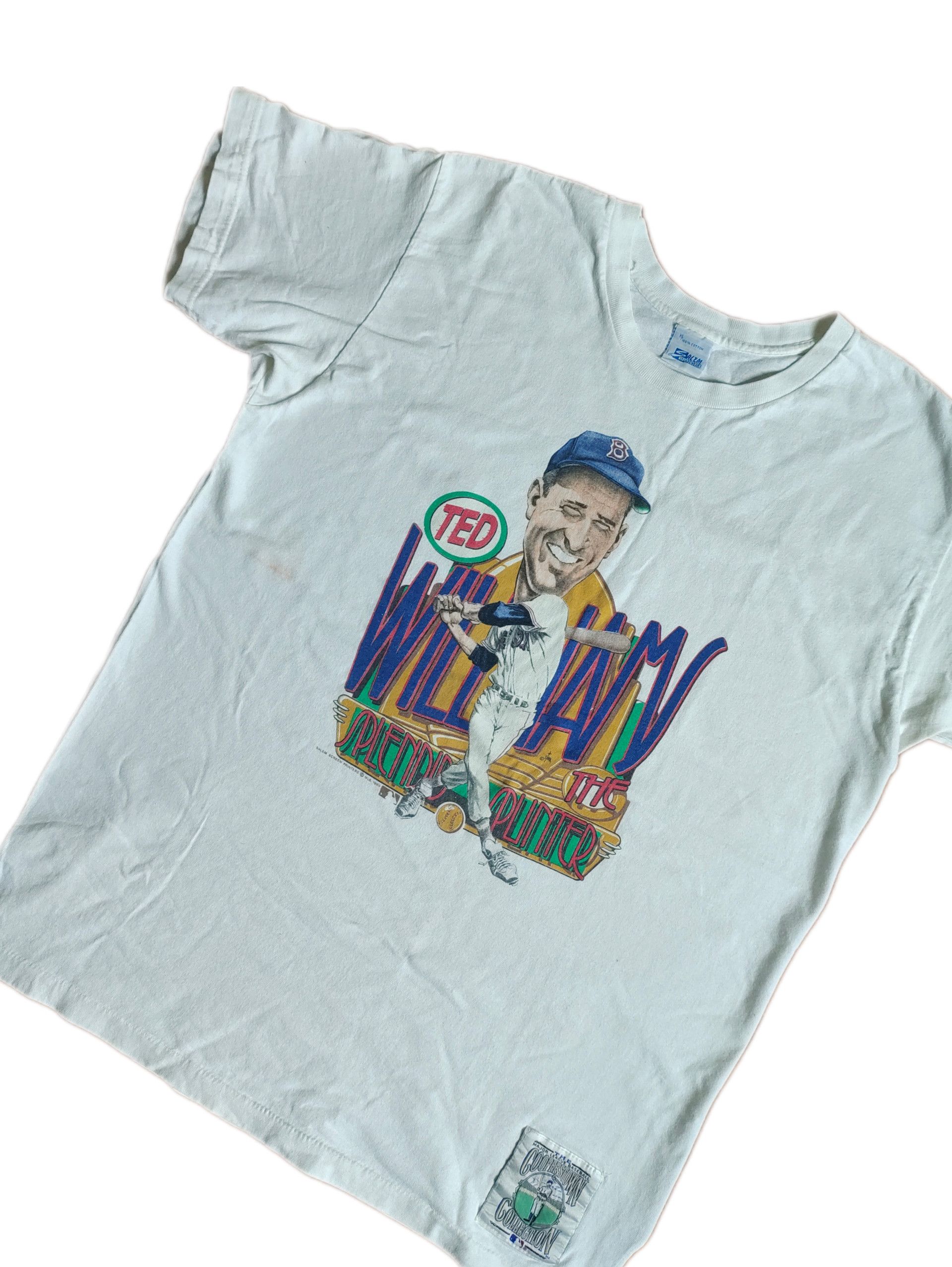 MLB × Salem Sportswear × Vintage Vintage Ted Williams Caricature 1989 T-shirt Size US XL / EU 56 / 4 - 2 Thumbnail
