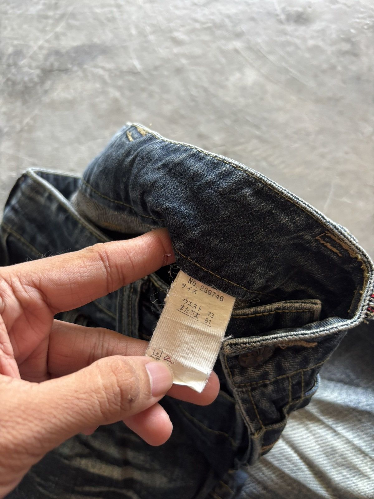 PPFM double waist sorridere faded wash whiskered japanese punk Size US 31 - 6 Thumbnail