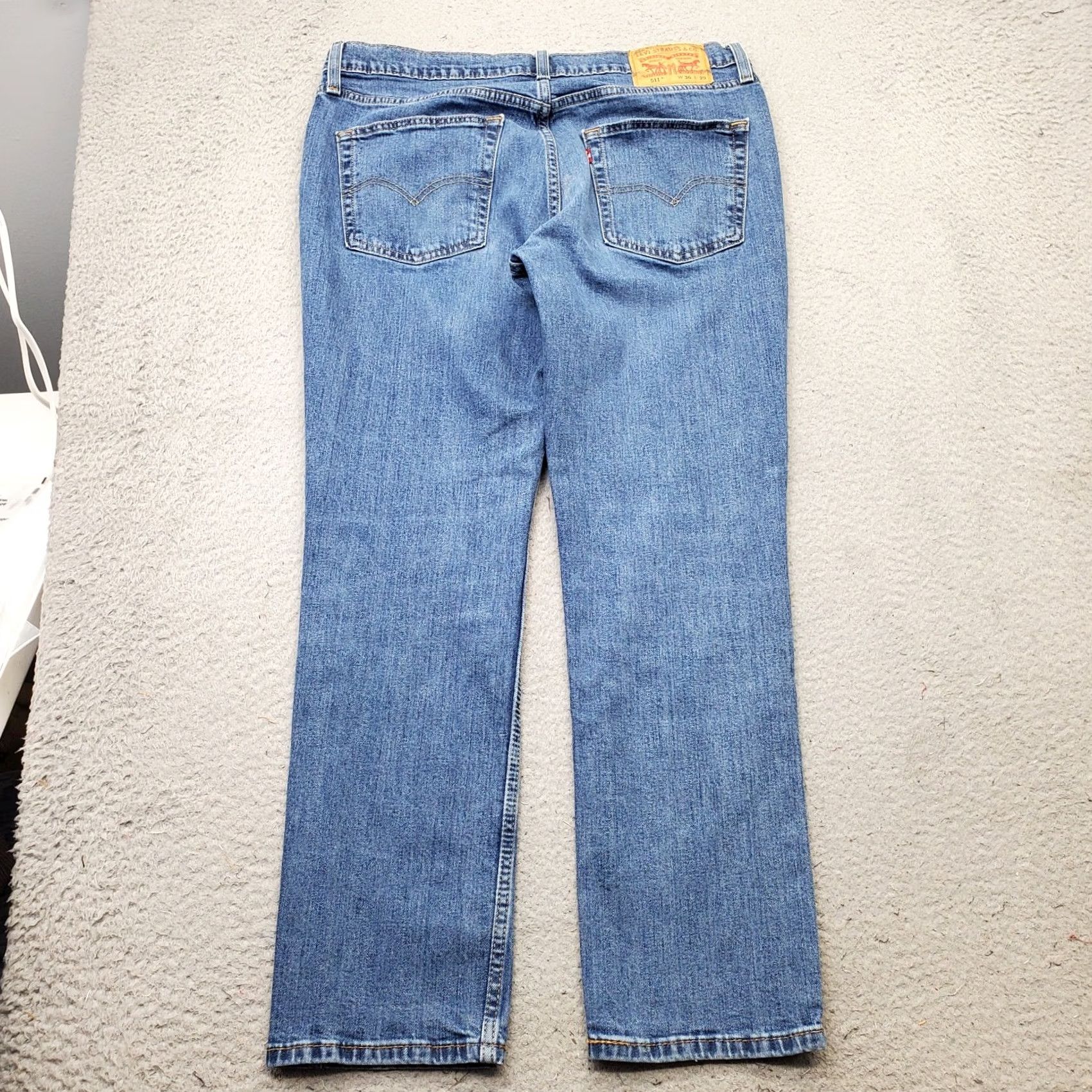 Levi's Levi's 511 Jeans Men 36x29 Blue Denim Double Stitch Red Tab Straight Leg Outdoor Size US 36 / EU 52 - 2 Thumbnail