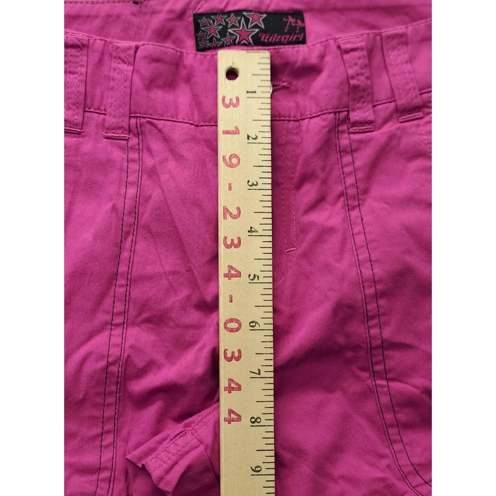 Vintage VINTAGE Kikgirl Pink Cargo Pants Wide Leg Y2K Rave 90s 00s Womens 5 Size 27" / US 4 / IT 40 - 6 Thumbnail