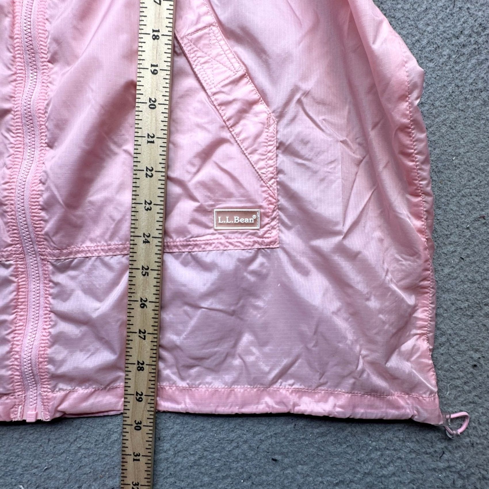 Vintage LL Bean Pink Ripstop Hooded Windbreaker Jacket Womens Large Full Zip 0NX13 Size L / US 10 / IT 46 - 6 Thumbnail