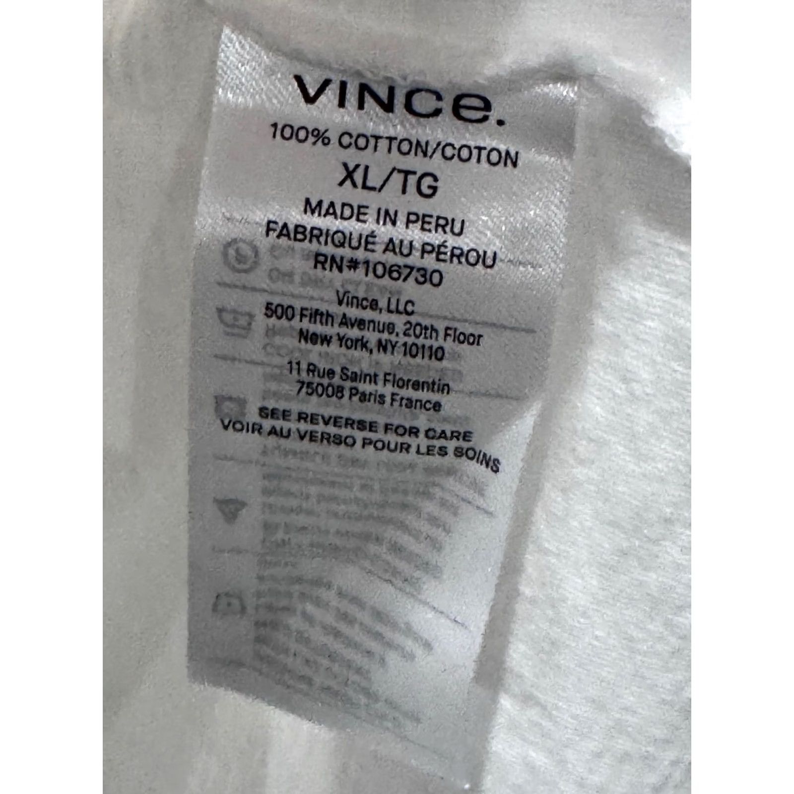 Vince Vince Polo Shirt XL Mens White Ctn Extra Large Size US XL / EU 56 / 4 - 6 Thumbnail