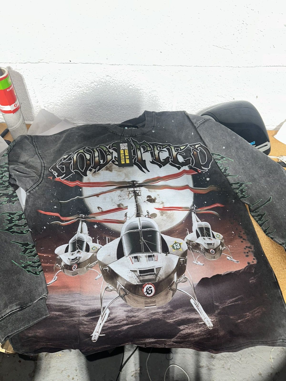 Godspeed Air strike Long sleeve T-shirt (black wash) Size US S / EU 44-46 / 1 - 1 Thumbnail