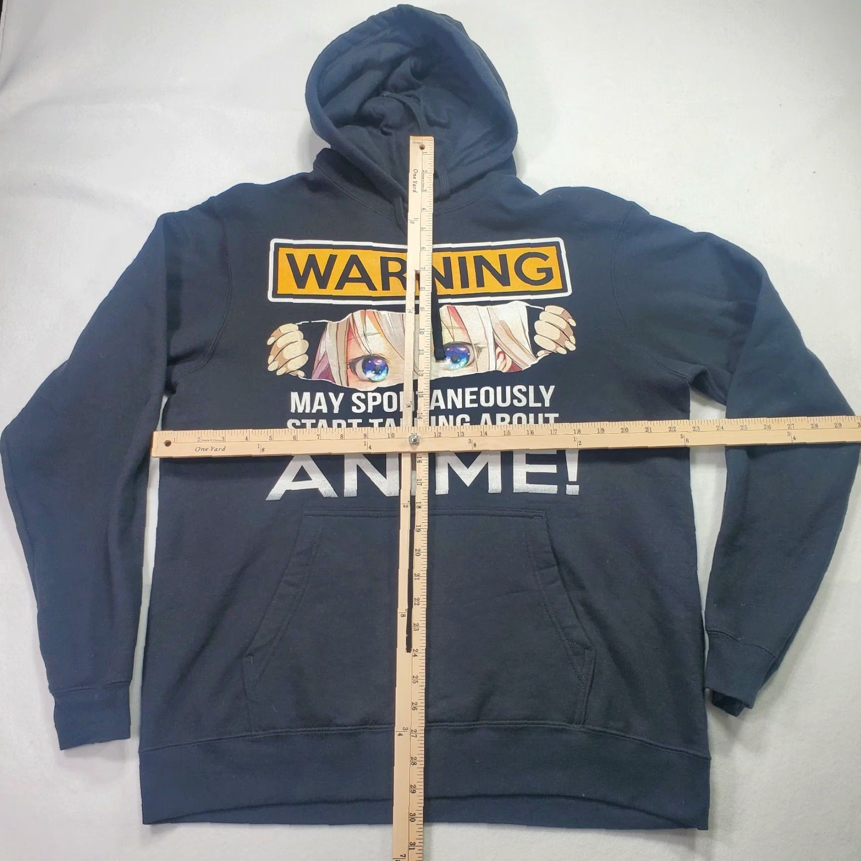 Port & Company Warning May Start Talking about Anime Hoodie Mens Womens Sweatshirt L Black Unisex Adults Port & Company Hoodie Sweatshirt Size L / US 10 / IT 46 - 3 Thumbnail