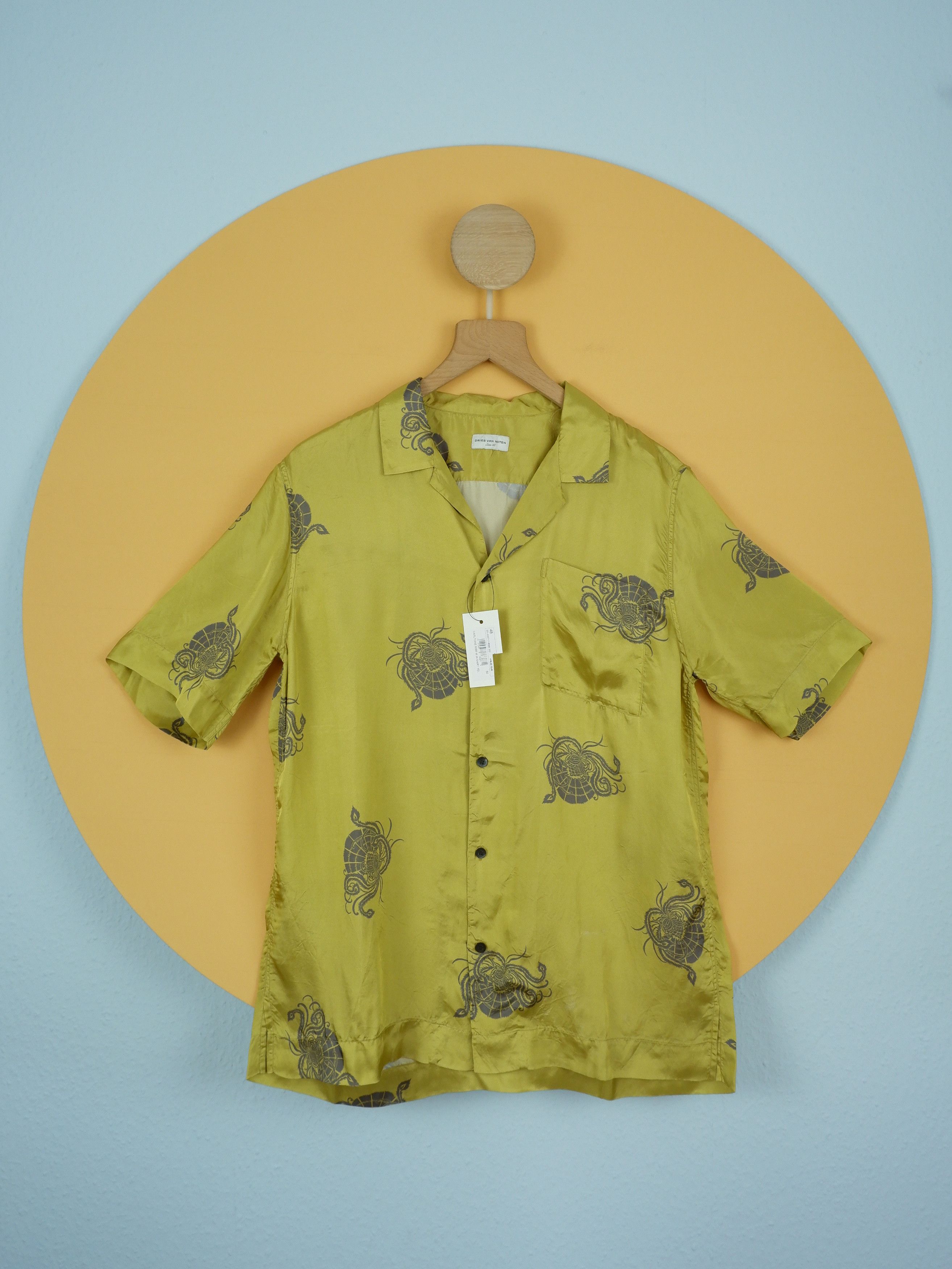 未使用 DRIES VAN NOTEN 25SS シャツ CARLTONE 48 Carltone Patch Shirt in Black – SVRN