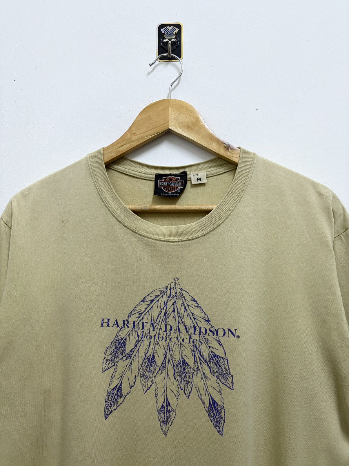 Harley Davidson Vintage 90's Harley Davidson - Eagle Tail Feathers T-Shirt Size US M / EU 48-50 / 2 - 3 Thumbnail