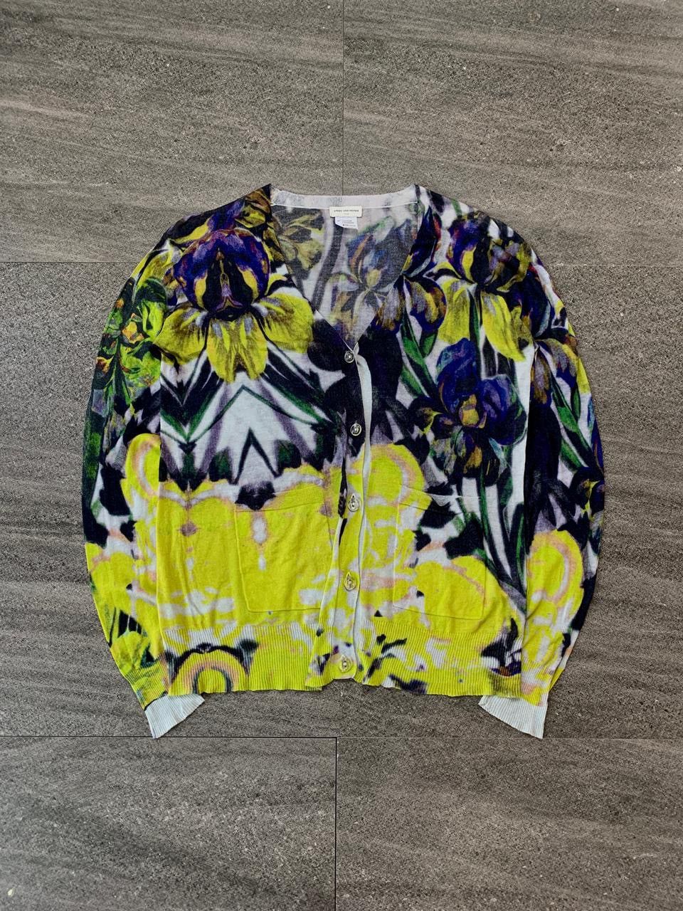 Dries Van Noten FREE TAX! Floral Airbrush Cardigan - Small Size US S / EU 44-46 / 1 - 2 Thumbnail