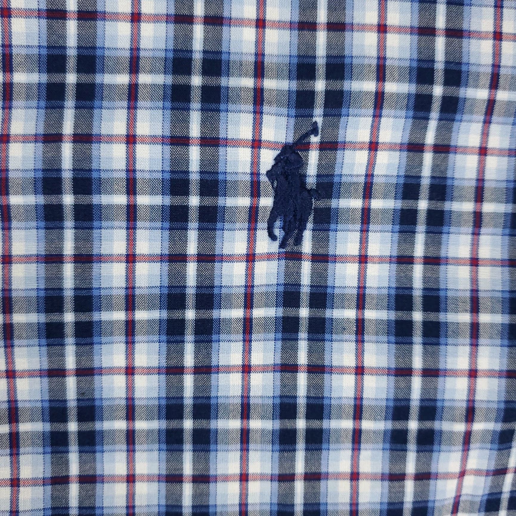 Ralph Lauren Ralph Lauren Shirt Mens XL Blue Plaid Pony Casual Button Up Long Sleeve Size US XL / EU 56 / 4 - 2 Thumbnail