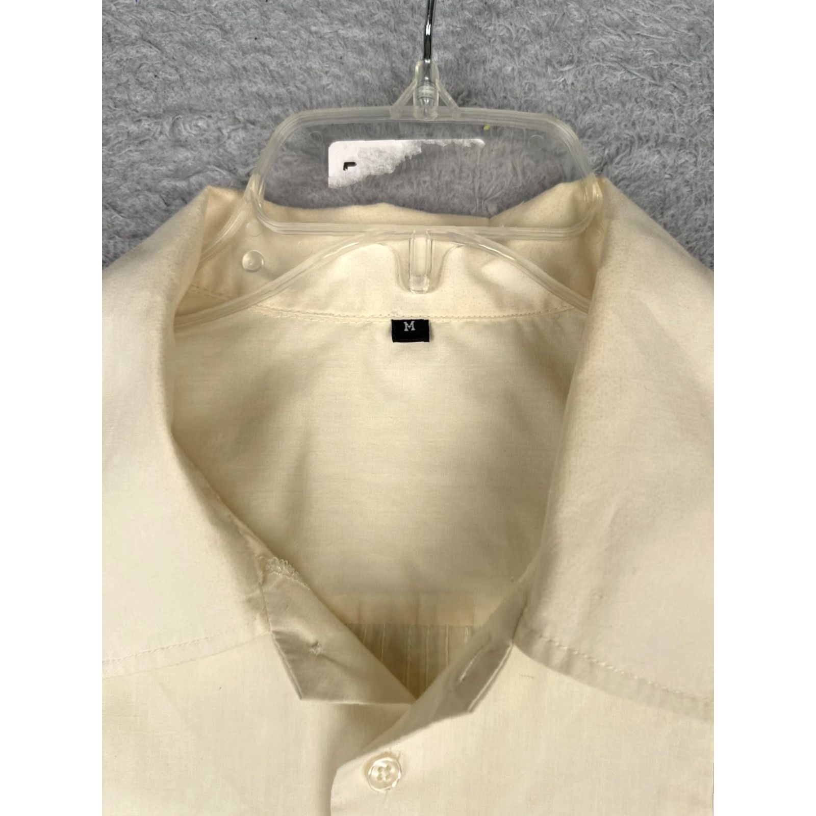 Vintage Guayabera Shirt Mens Medium White Embroidered Short Sleeve Button Up 4 Pocket Size US M / EU 48-50 / 2 - 6 Thumbnail