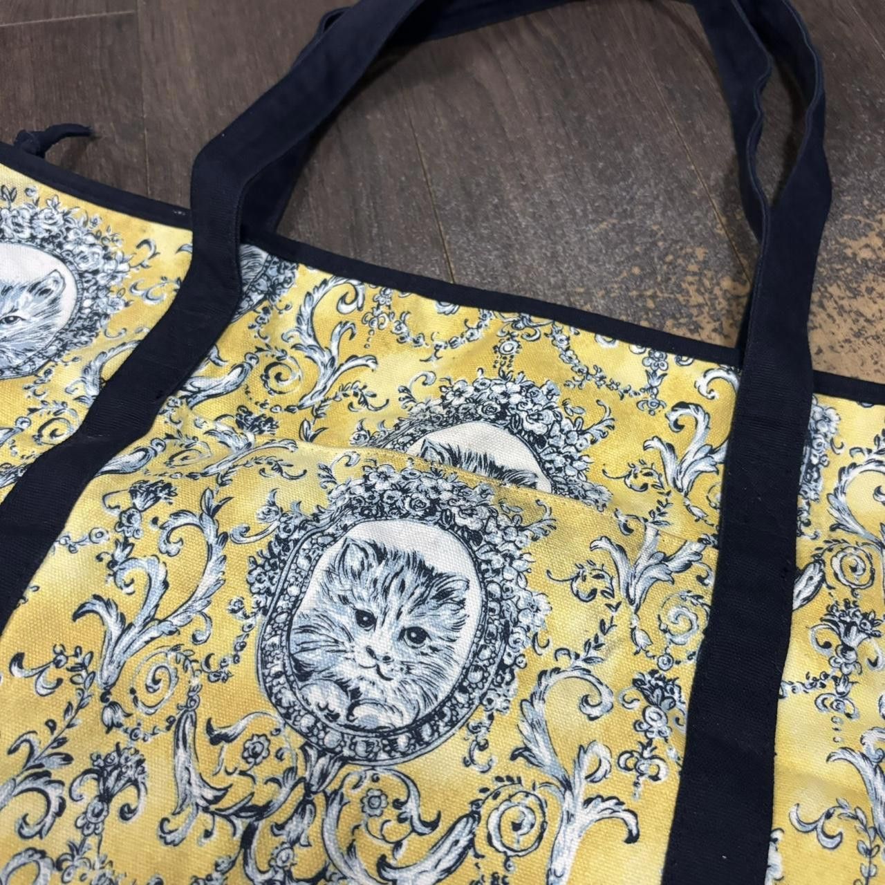 Designer Vintage All Over Print Cat Tote Bag 90s Size ONE SIZE - 2 Thumbnail