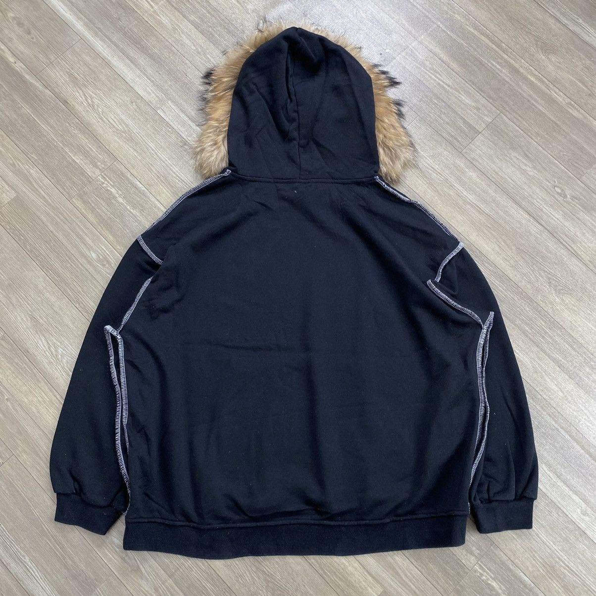 If Six Was Nine 2000s Japanese Dazy Rick Owens Style Lgb Boxy Fit Fur Hoodie Size US L / EU 52-54 / 3 - 11 Thumbnail
