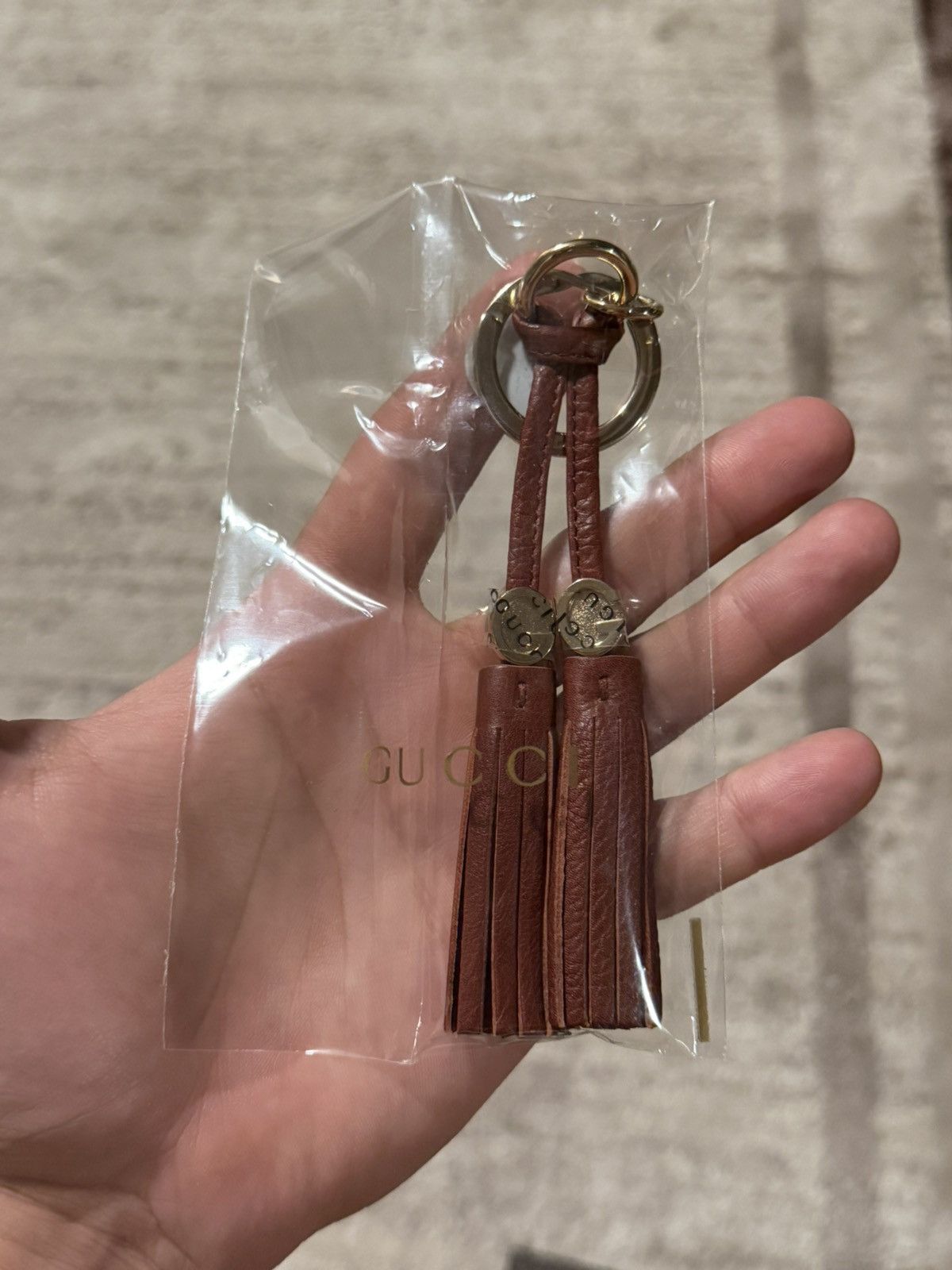 Gucci Gucci Leather Tassel Key Chain | Monogram Logo Size ONE SIZE - 2 Thumbnail