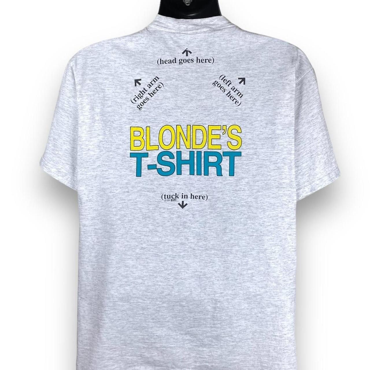 Vintage Vintage 90s Oneita Blonde Comedy Funny Gag Parody Tshirt Size US L / EU 52-54 / 3 - 2 Thumbnail