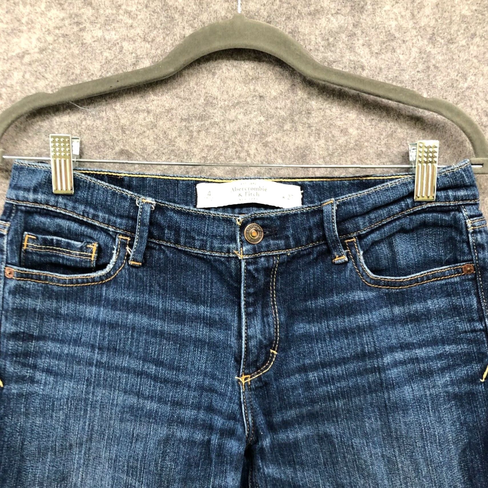 Abercrombie & Fitch VINTAGE Abercrombie & Fitch Jean Shorts Womens 27 Blue Stretch Low Rise Casual American Classic Size 27" / US 4 / IT 40 - 3 Thumbnail
