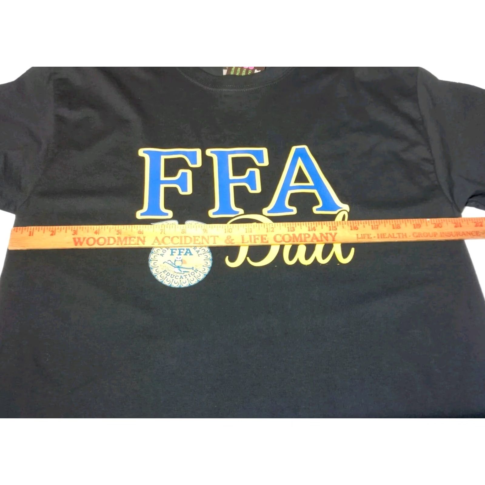 Gildan VINTAGE Gildan FFA Dad T-Shirt Men Large Black Farm Farming Agriculture Short Sleeve Crew Neck Cotton Blend Adult Size US L / EU 52-54 / 3 - 6 Thumbnail